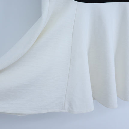 TIBI Colorblock Tank Dress Black and White Round Neck Sleeveless Women's 4