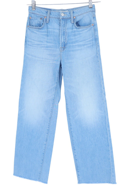 MOTHER The Rambler Jean I'm With The Band Blue Zip Ankle Fray Women's 25