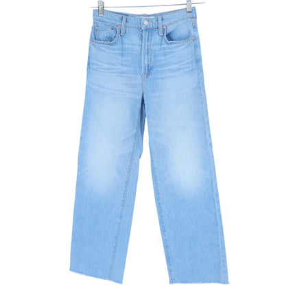 MOTHER The Rambler Jean I'm With The Band Blue Zip Ankle Fray Women's 25