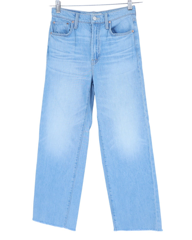 MOTHER The Rambler Jean I'm With The Band Blue Zip Ankle Fray Women's 25