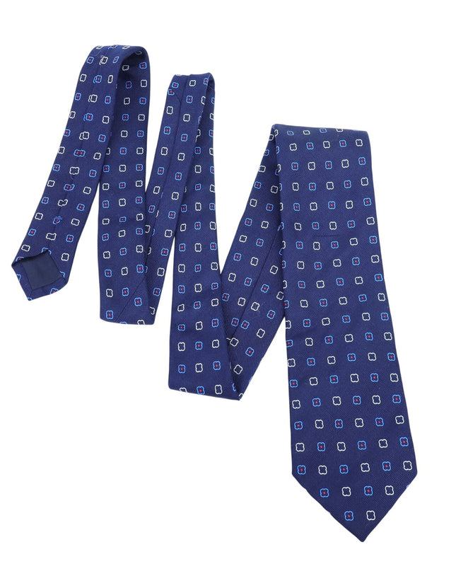 HAMMER MADE Multi Clover Silk Neck Tie Navy Blue Limited Edition Businesswear OS