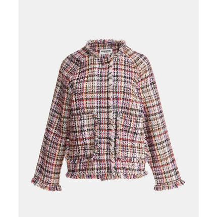 ESSENTIEL ANTWERP Colorful Tweed Cardigan Off-White Red Black Women's 32/US 2