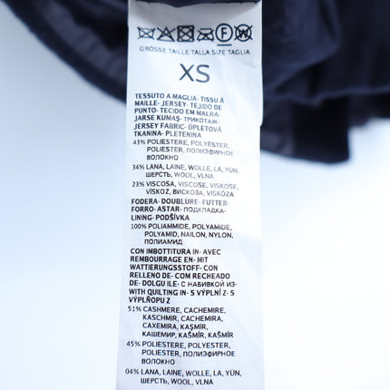 MAX MARA Leisure Cropped Jacket Cashmere Navy Blue Boxy Puffer Women's XS