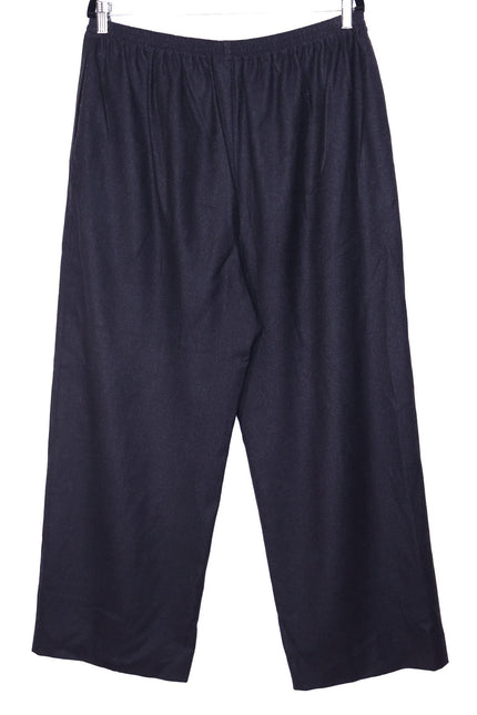 ESKANDAR Wool Wide Leg Trouser Black Lightweight Year Round Wool Womens 3/ US 16