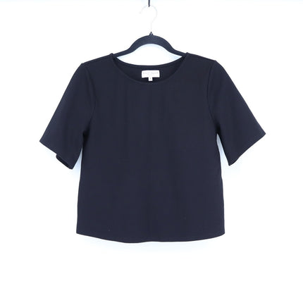 Ripley Rader Ponte Short Sleeve Top Black Boxy Fit Casual Women's 4/US L