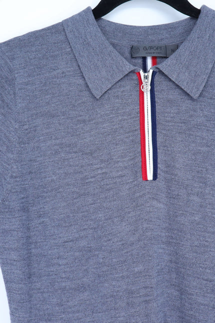 G/FORE Wool Sweater Dress Gray Stripe Short Sleeve Golf Active Women's M
