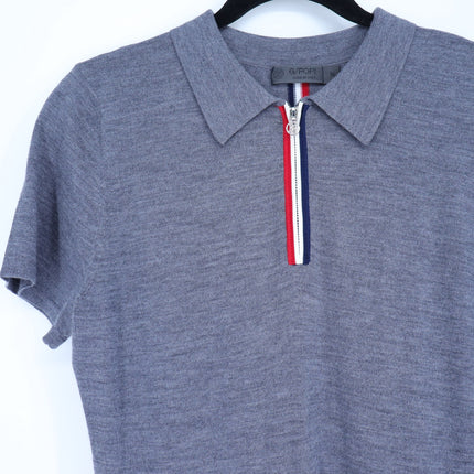 G/FORE Wool Sweater Dress Gray Stripe Short Sleeve Golf Active Women's M