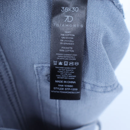 7Diamonds Generation 5-Pocket Pants Fokstone Ash Blue Slim Straight Men's 36X30