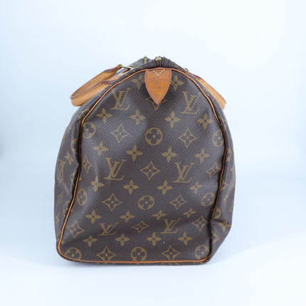Louis Vuitton VTG 1995 Speedy 40 Handbag Brown Coated Canvas Monogram Travel Bag