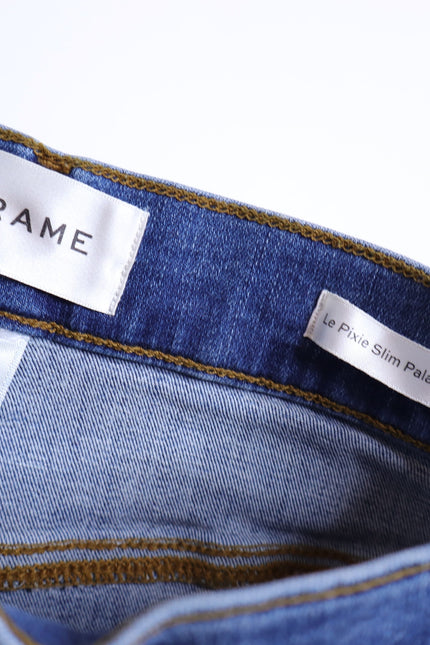 FRAME Le Pixie Slim Palazzo Jeans Blue Mermaid High Rise Women's 30