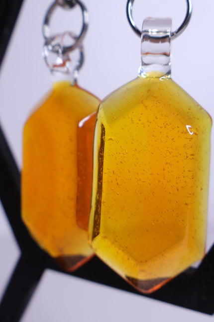 GLASSWEAR STUDIOS Handmade Fantasy Orange Rupee Weights 10g/2.5mm Hangers