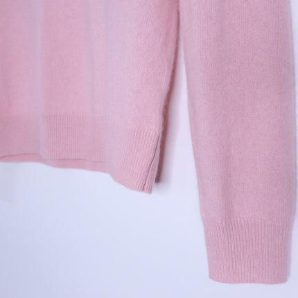 TUCKERNUCK Cashmere V Neck Sweater Soft Pink Long Sleeve Women's M