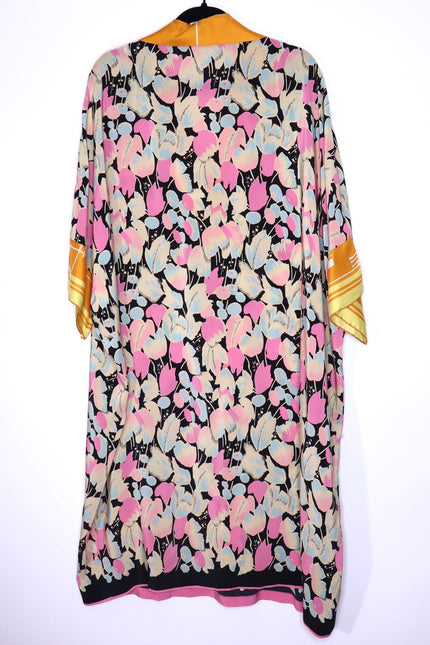 DRIES VAN NOTEN Floral-Print Daze Kaftan Multicolor Silk Slip On Women's M