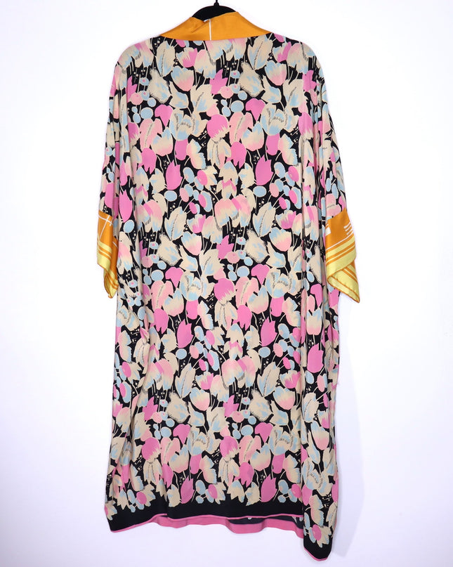 DRIES VAN NOTEN Floral-Print Daze Kaftan Multicolor Silk Slip On Women's M