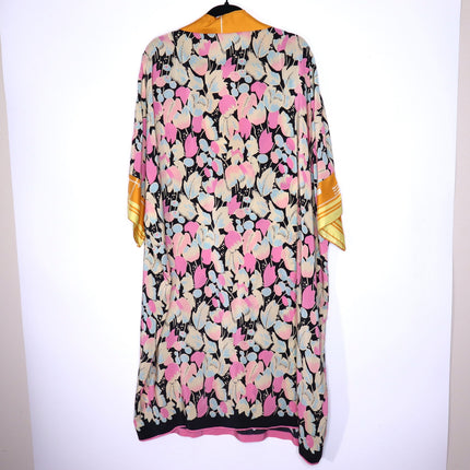 DRIES VAN NOTEN Floral-Print Daze Kaftan Multicolor Silk Slip On Women's M