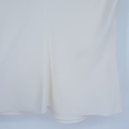 ARMANI COLLEZIONI Silk Draped Neck Blouse Ivory Sleeveless Cowlneck Women's 4
