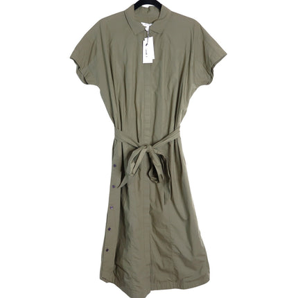 DEREK LAM Mikala Belted Shirt Dress NWT Oregano Green Short Sleeve Women's M