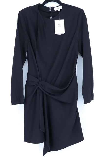 A.L.C Kay Mini Dress Black NWT Asymmetrical Skirt Long Sleeve Women's 4
