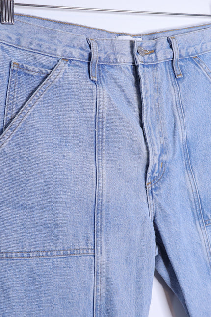 AGOLDE Cooper Cargo Jeans Rank Blue Light Wash Zip Fly Women's 30