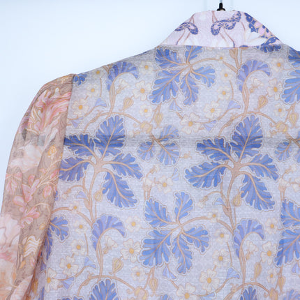 ZIMMERMAN Kaleidoscope Spliced Blouse Multi Floral Long Sleeve Women's 0
