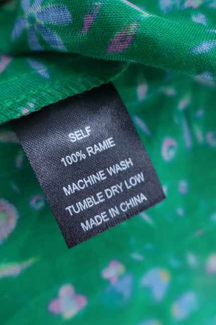 CYNTHIA ROWLEY Layla Floral Halter Dress Green NWT Knee Length Women's L