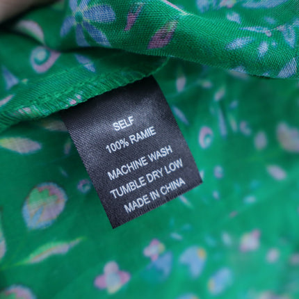 CYNTHIA ROWLEY Layla Floral Halter Dress Green NWT Knee Length Women's L