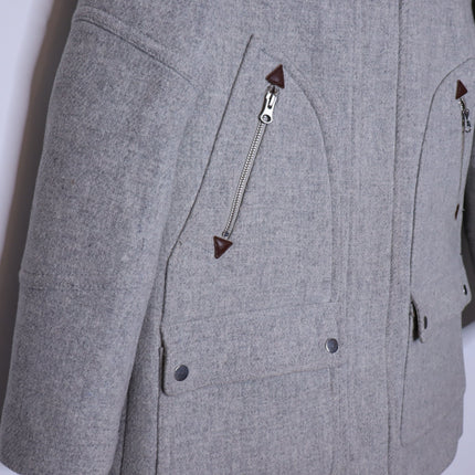 J. CREW Chateau Parka Italian Wool Stadium Cloth Heather Dusk Gray Women's 4