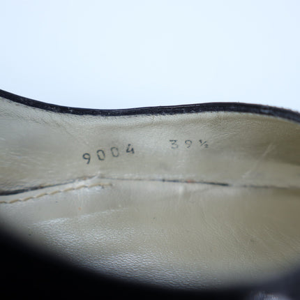 Dolce & Gabbana Lollo Slingback Heel Black Patent Leather Women's 39.5/US 9.5