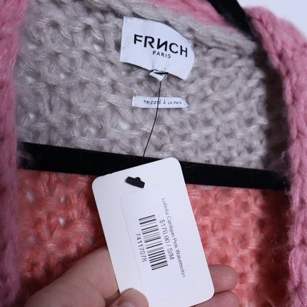 FRNCH Lobelia Cardigan NWT Pink Watermelon Oversized Chunky Knit Women's S/M