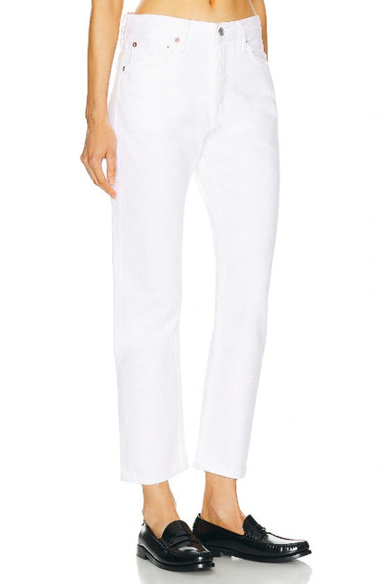 AGOLDE Parker Vintage Straight Jeans Milkshake White Low Slung Women's 24