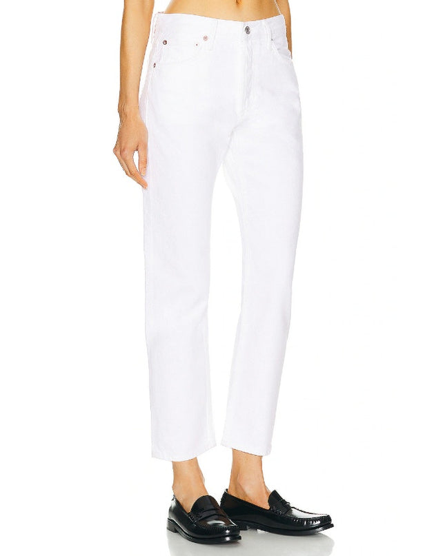 AGOLDE Parker Vintage Straight Jeans Milkshake White Low Slung Women's 24