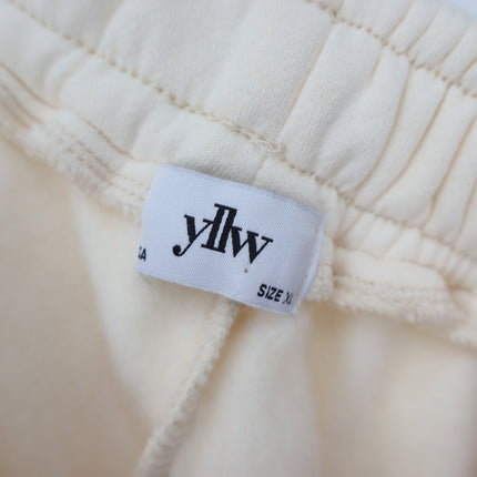 YLLW The Label Minding My Own Business Sweatpants Ivory NWT Pull On Women's XL