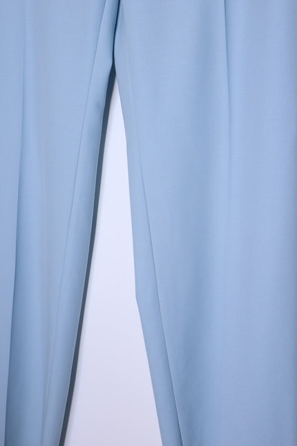 STELLA MCCARTNEY Wool Straight Leg Pants Mineral Blue Women's 50/14