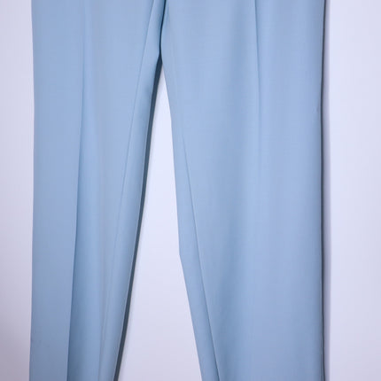 STELLA MCCARTNEY Wool Straight Leg Pants NWT Mineral Blue Women's 50/14
