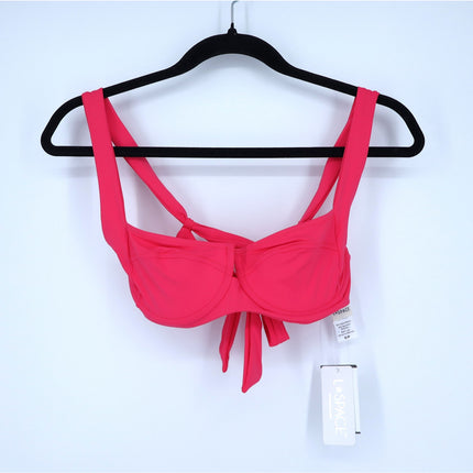 L*Space Camellia Bikini Top Pink Bougainvillea NWT Tie Back Strap Women's S
