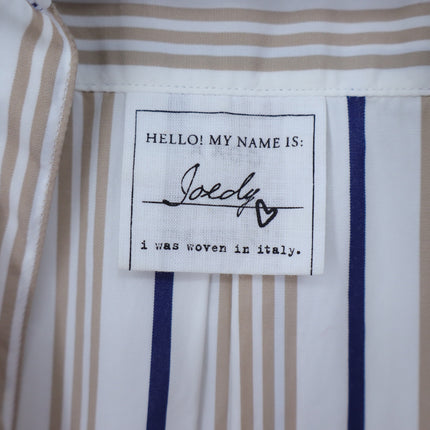 Frank & Eileen Joedy Boyfriend Shirt White Multi Stripe Button Up Women's L