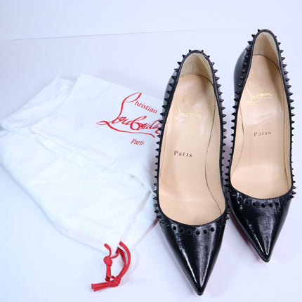 CHRISTIAN LOUBOUTIN Anjalina Givree Brushed Leather Pumps Black Women's 35.5