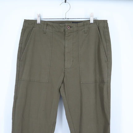 Adriano Goldschmied Wells Cargo Jeans Olive Green Mid Rise Relaxed Men's 34