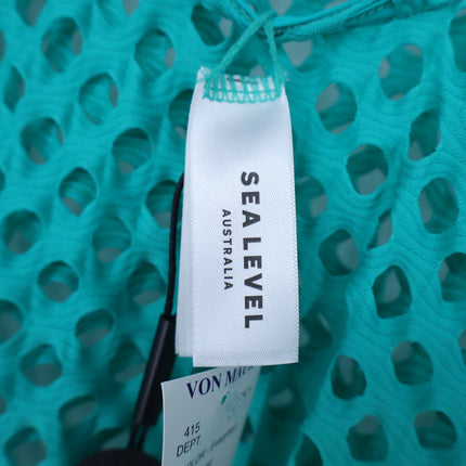 Sea Level Castaway Open Mesh Cover Up Evergreen NWT Long Sleeve Women's M
