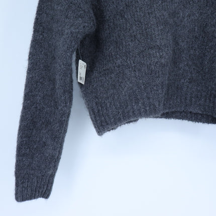 Free People Bradley Pullover Sweater NWT Dark Gray Mohair Textured Women's XS