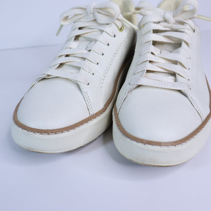 COLE HAAN Grandpro Topspin Sneakers Ivory Scallop Lace Up Women's 5.5B
