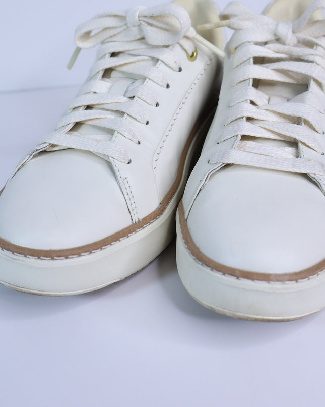 COLE HAAN Grandpro Topspin Sneakers Ivory Scallop Lace Up Women's 5.5B