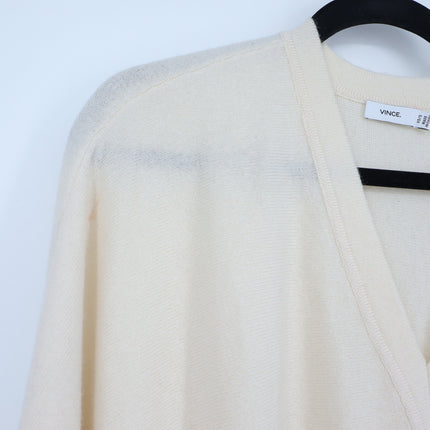 Vince Cashmere & Wool V-Neck Poncho Sweater Ivory Pullover Women's XS/S