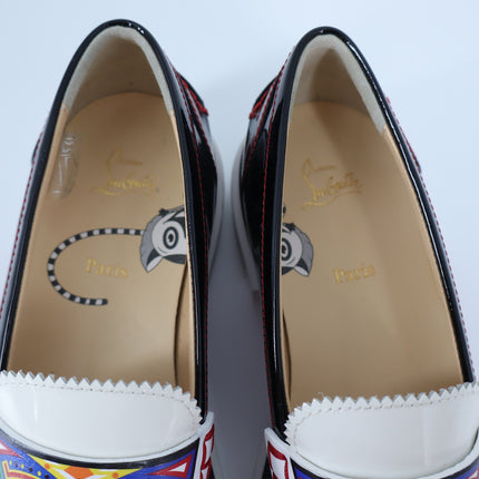 Christian Louboutin Printed Lug Loafers Black NIB Leather Women's 35/US 5