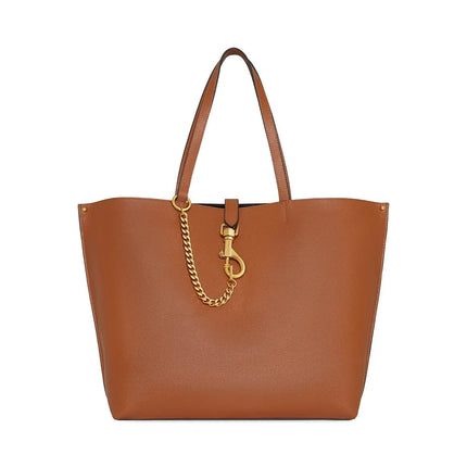 Rebecca Minkoff Megan Tote Caramello Tan Leather Antique Brass Large Bag