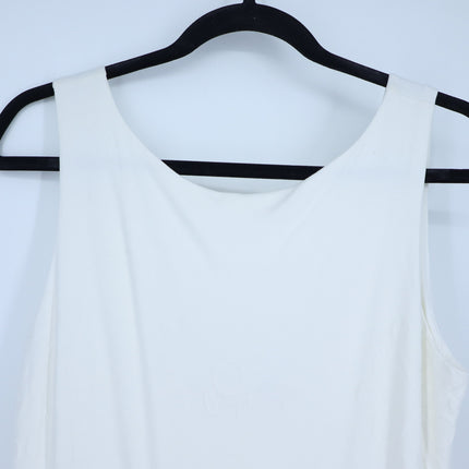 Desigual Embroidered Tank Dress White Knee Length Casual Women's M
