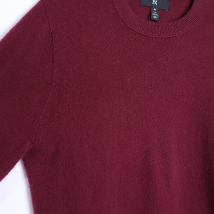 Banana Republic 100% Cashmere Crew Neck Sweater Maroon Long Sleeve Men's MT