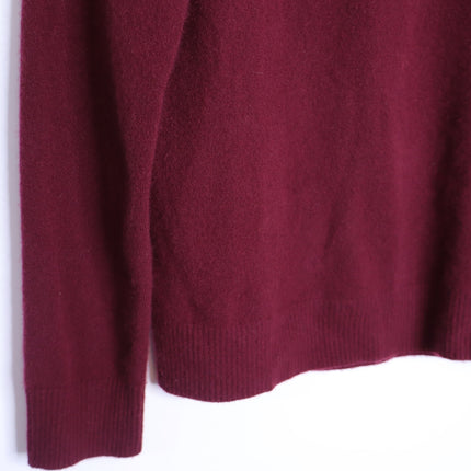 Banana Republic 100% Cashmere Crew Neck Sweater Maroon Long Sleeve Men's MT
