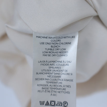 By Anthropologie Oversized Bomber Jacket Off White Zip Up Lightweight Women's XS