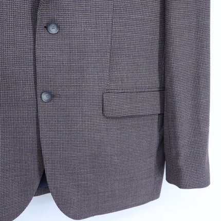 JOS. A. BANK Traveler Tailored Fit Sport Coat Brown Navy Houndstooth Men's 42L